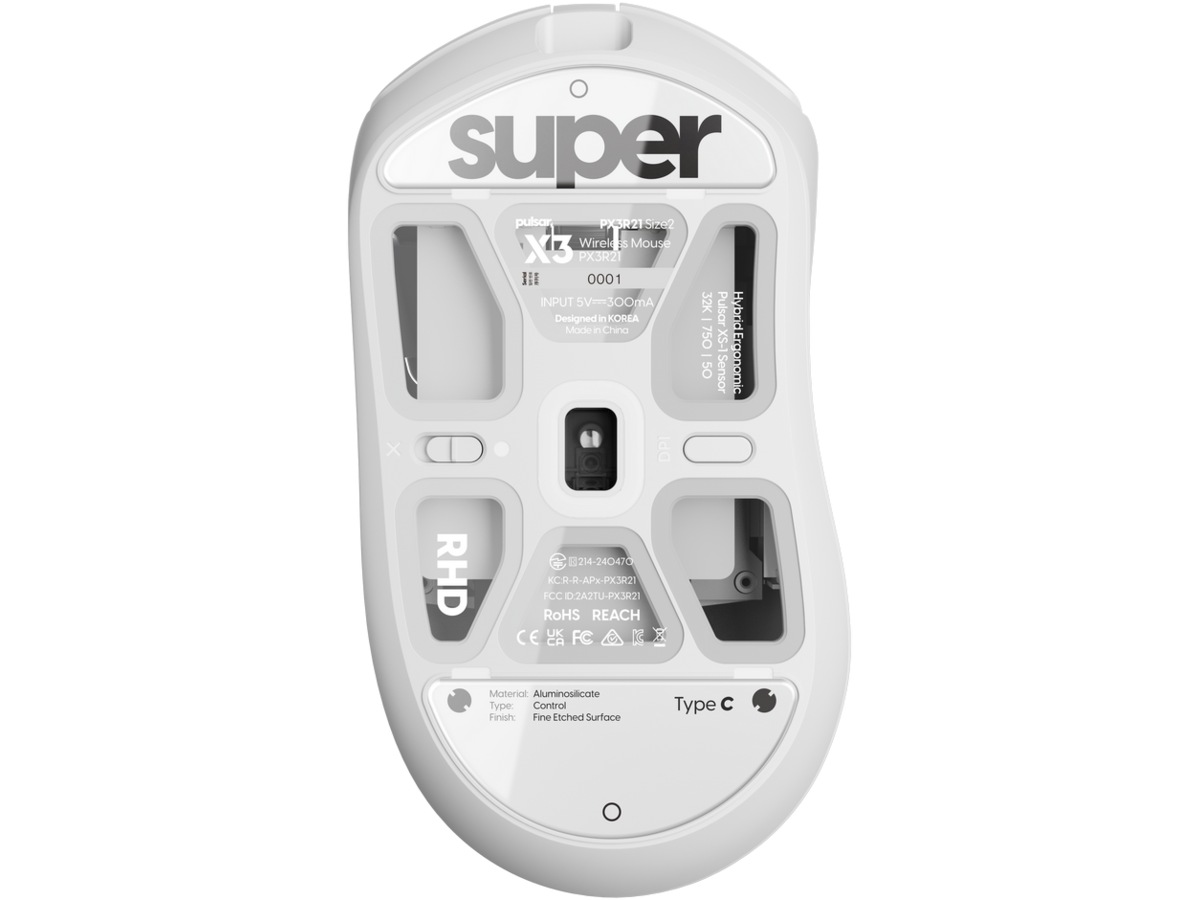 Pulsar Superglide Type-C X3 Series (hvit) Tilbehør