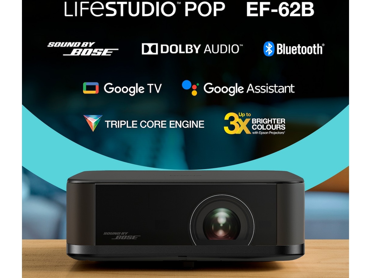 Epson Lifestudio Pop EF-62B 4K bærbar projektor (svart) Projektorer