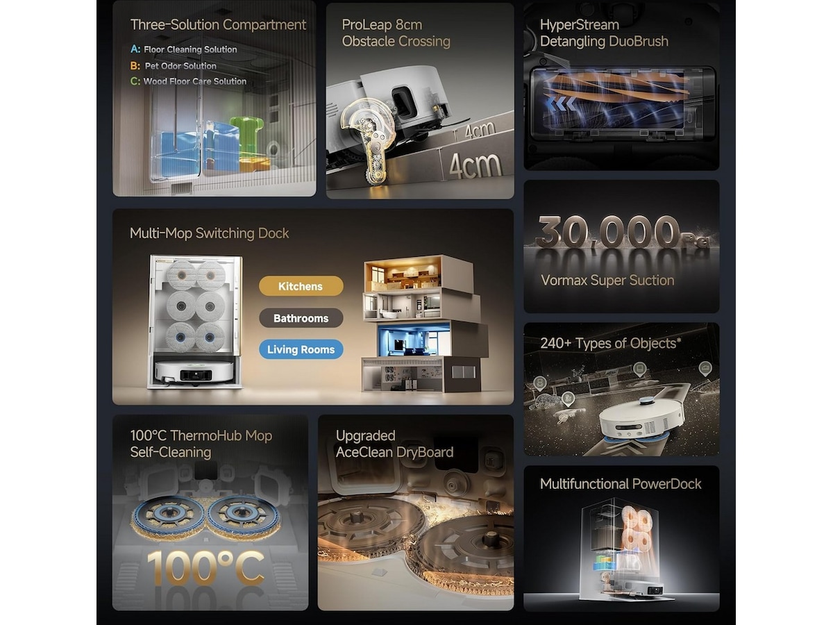 Dreame matrix 10 Ultra Robotstøvsuger  (sort) Robotstøvsugere