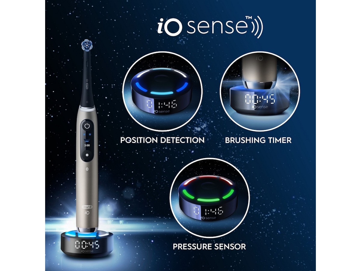 Oral-B iO10 elektrisk tannbørste (Lunar Gold) Tannbørstehoder