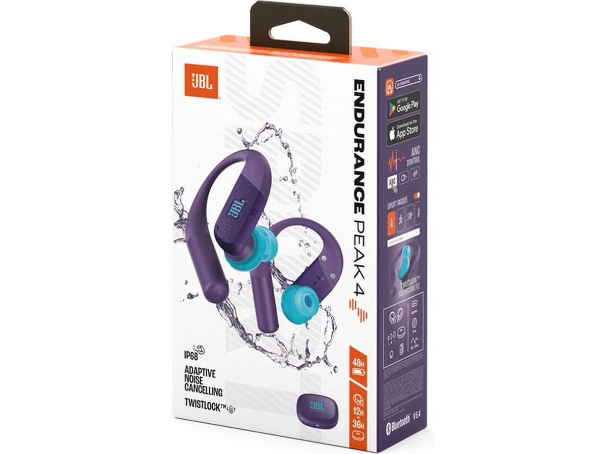 JBL Endurance PEAK 4 True Wireless Ørepropper, in-ear (lilla) 