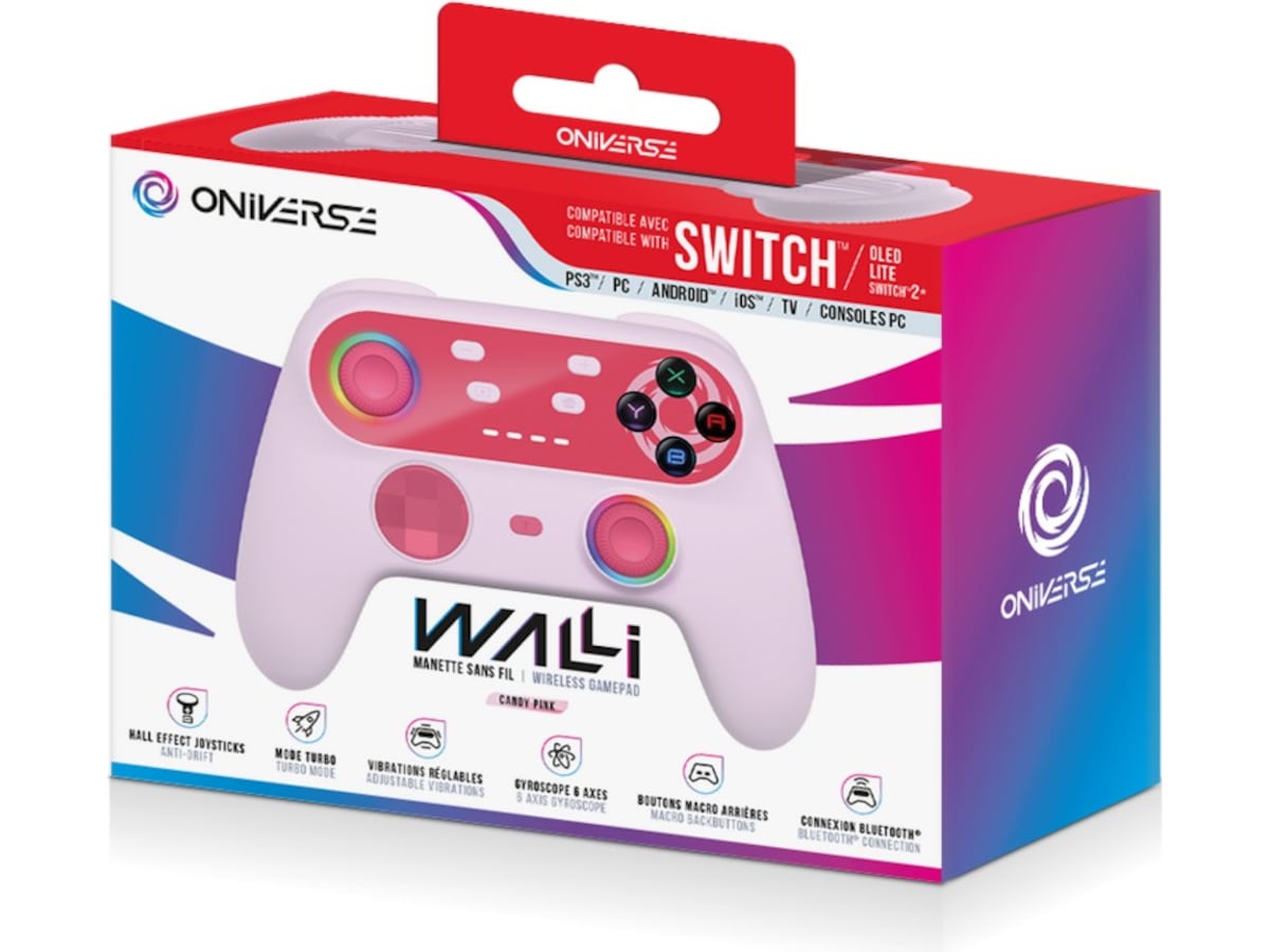Oniverse Walli Nintendo Switch 2 trådløs kontroller (retro grå) Tilbehør