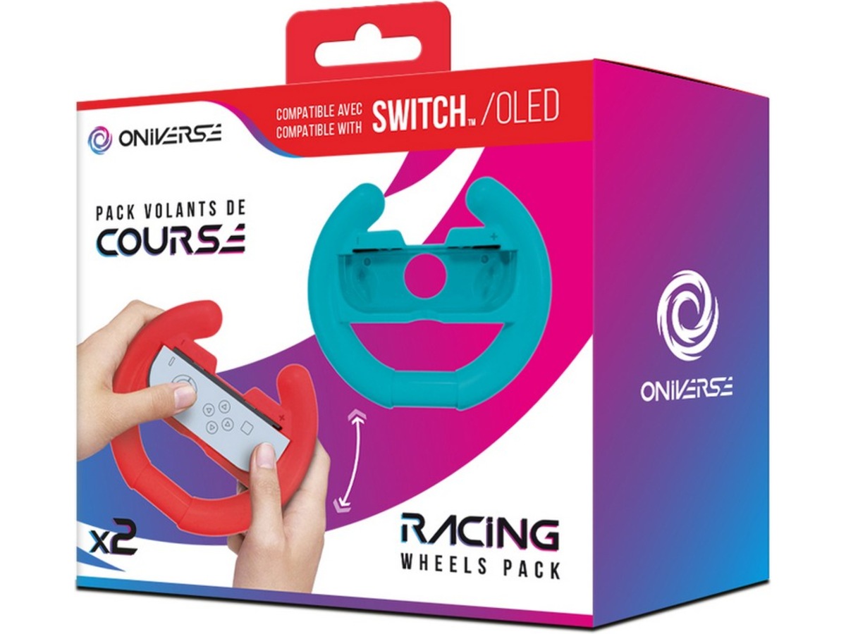 Oniverse Nintendo Switch klassiske Joy-Con ratt (rød/blå) Tilbehør