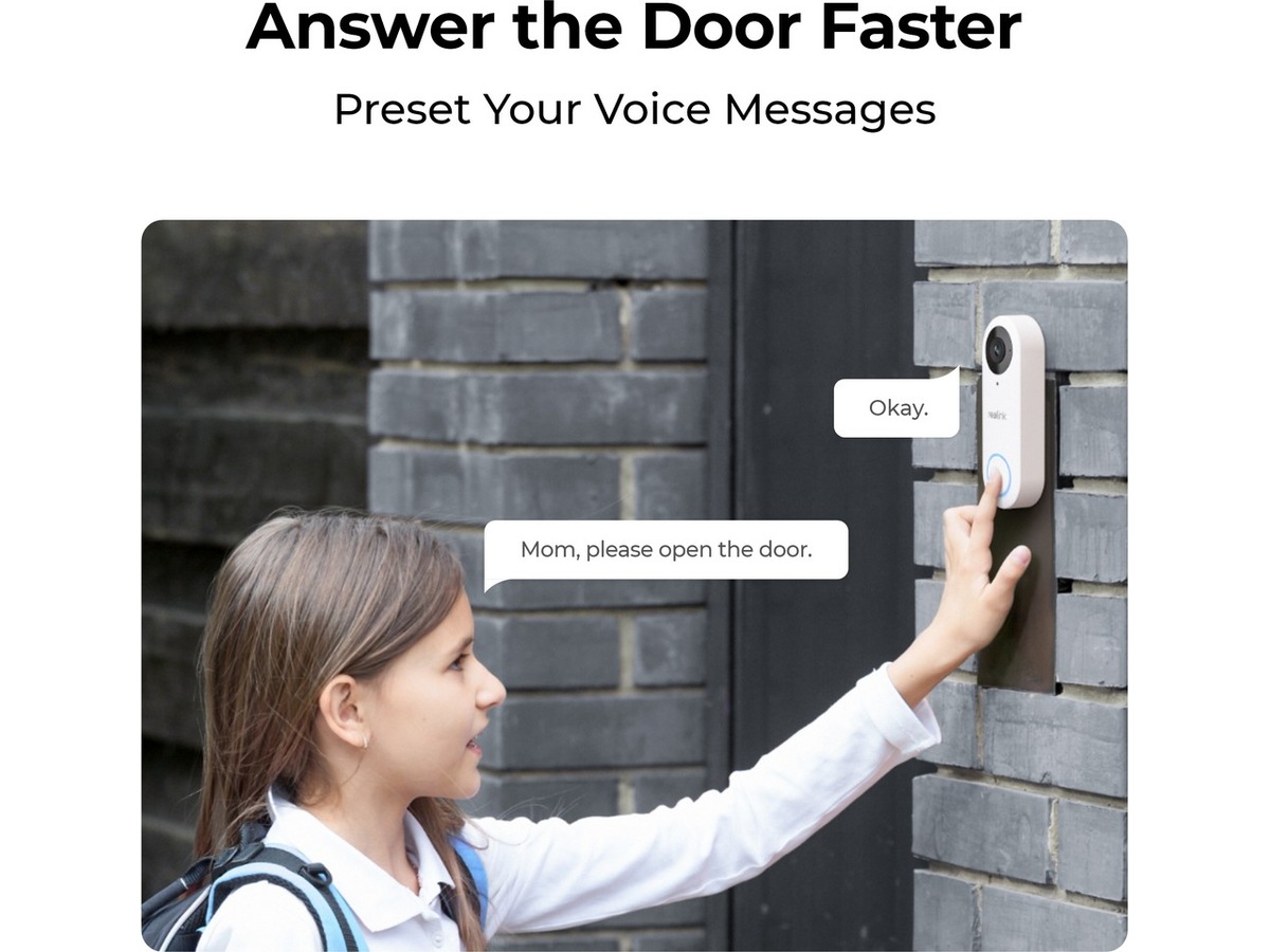 Reolink Video Dørklokke WiFi (svart) Ringeklokker