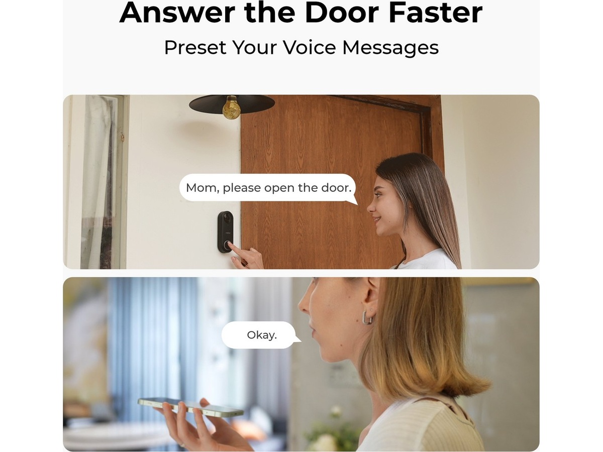 Reolink Video Dørklokke WiFi (svart) Ringeklokker
