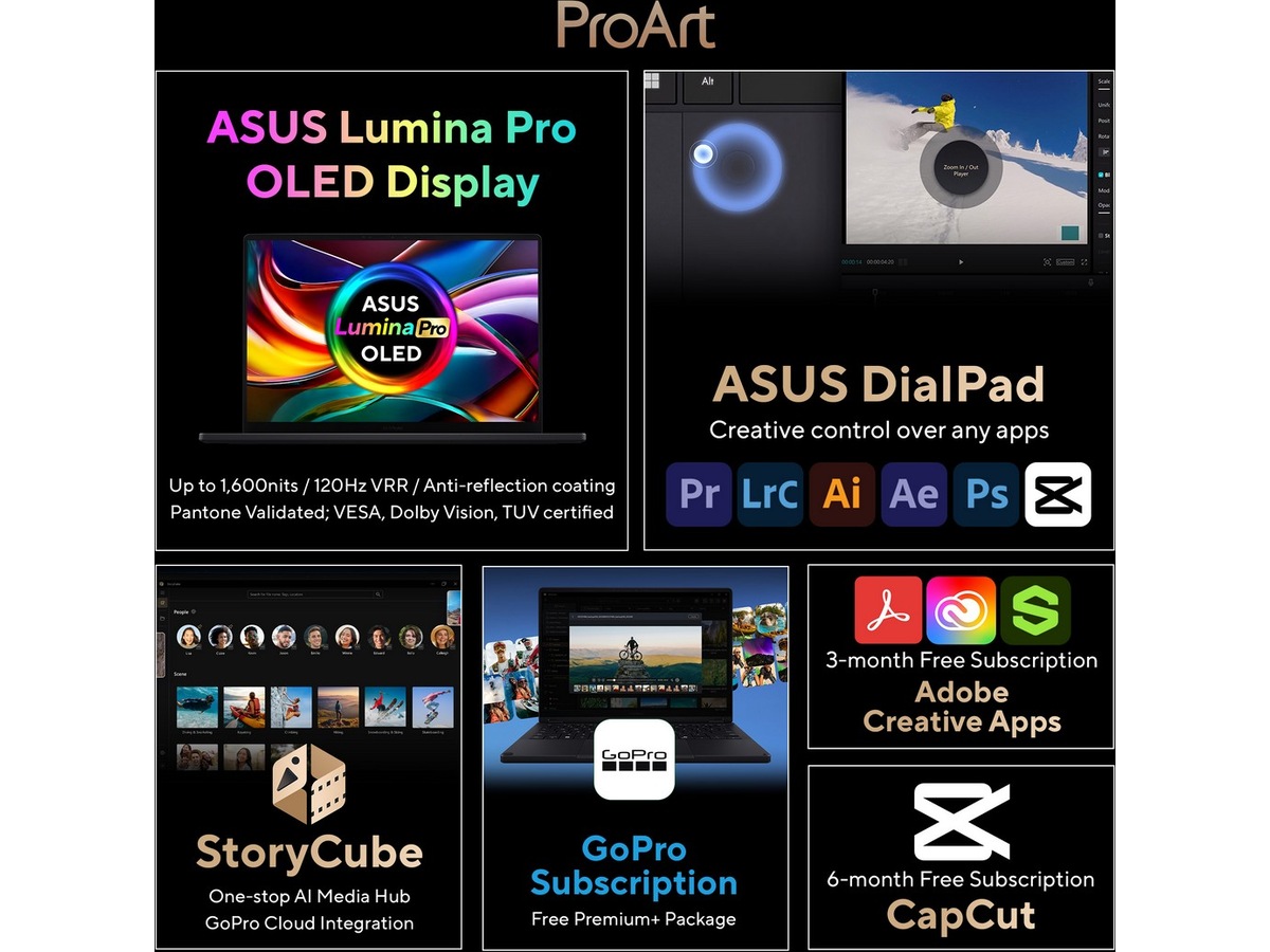 ASUS ProArt GoPro Edition (PX13) HN7306  13,3" 3K OLED Touch PC - Bærbar / laptop