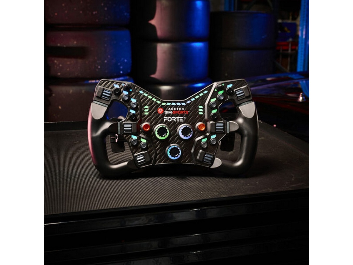Asetek Forte® Formula Button Box (sort, aluminium) Ratt & pedaler
