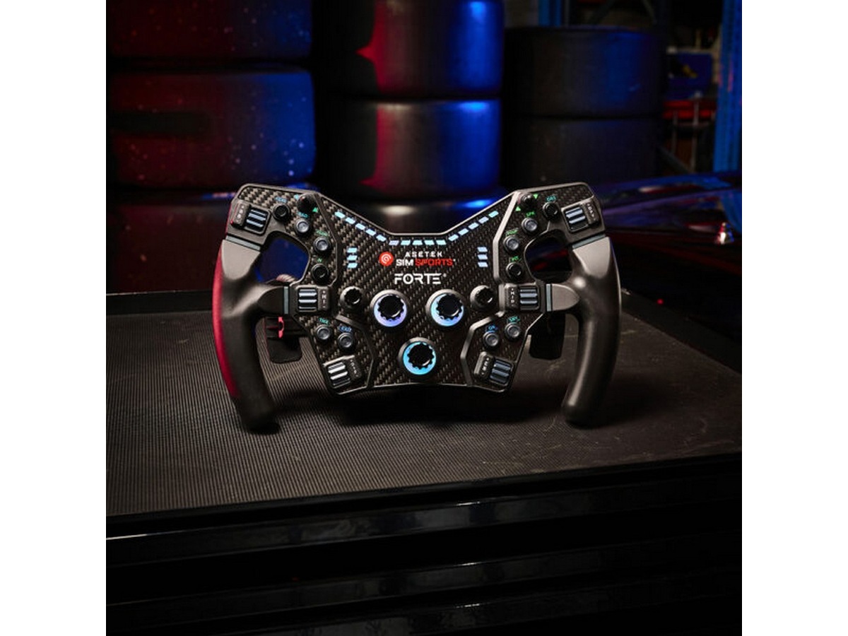 Asetek Forte® Formula Button Box (sort, aluminium) Ratt & pedaler