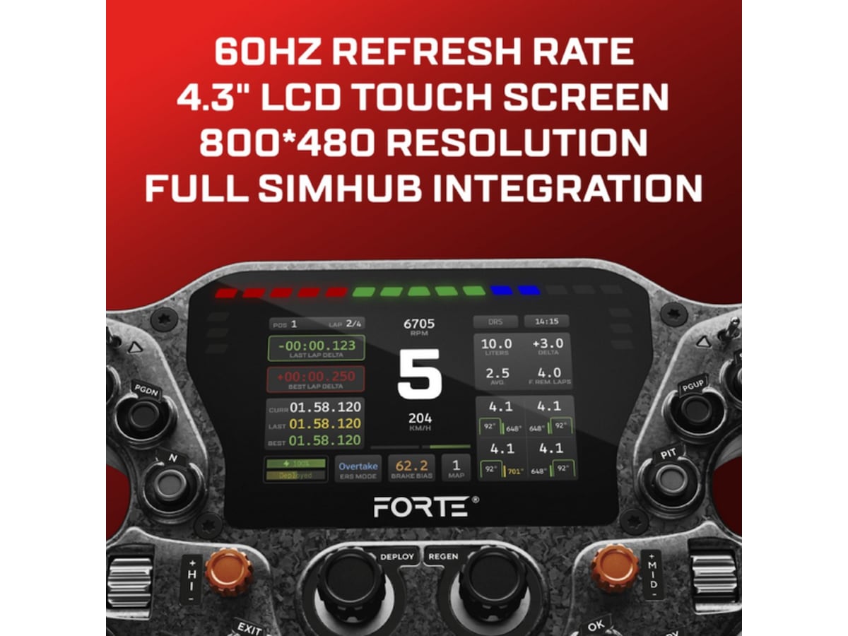 Asetek Forte Formula Pro Steering Wheel Ratt & pedaler