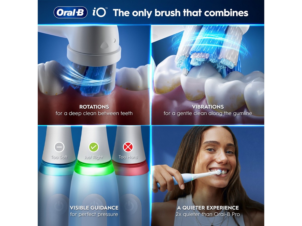 Oral-B iO3 elektrisk tannbørste (hvit) Tannbørstehoder