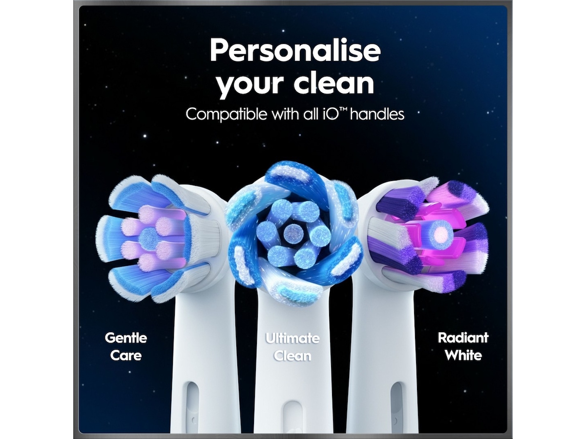 Oral-B iO10 elektrisk tannbørste (hvit) Tannbørstehoder