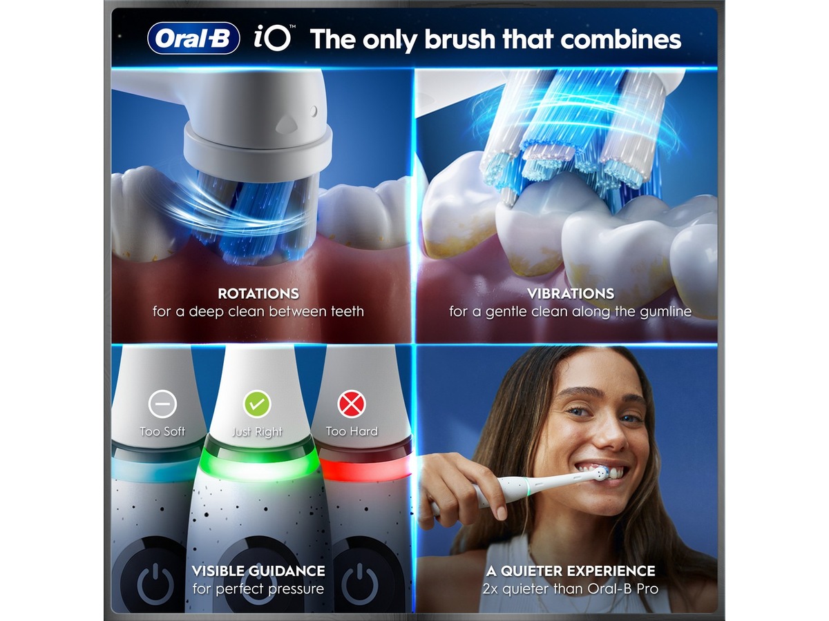 Oral-B iO10 elektrisk tannbørste (hvit) Tannbørstehoder