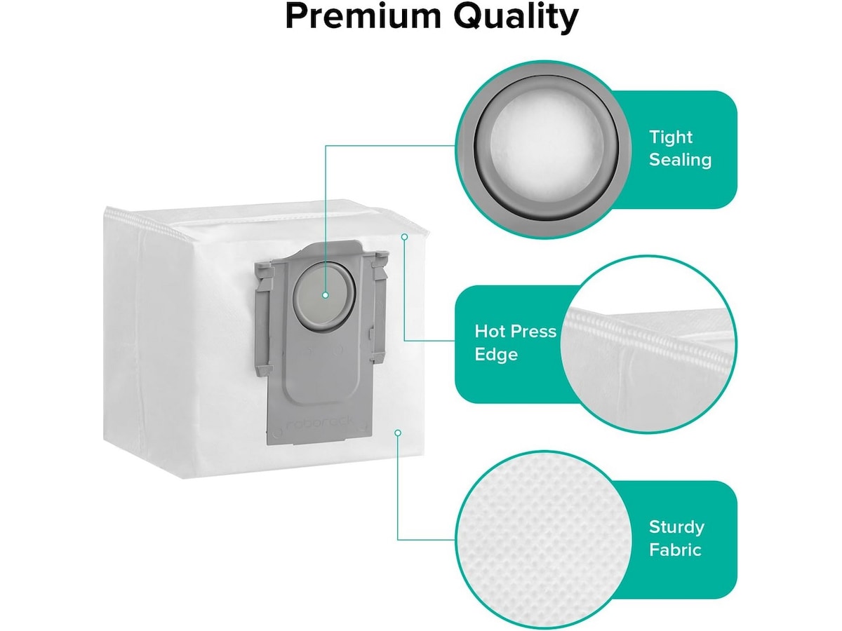 Roborock støvpose til ladestasjon 3 stk Tilbehør til støvsugere & rengjøring