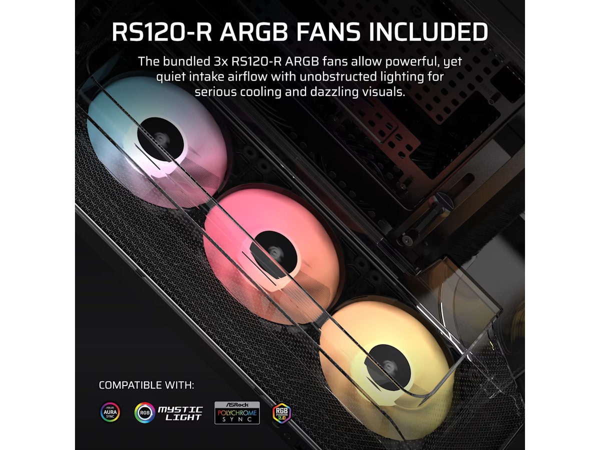 Corsair AIR 5400 RS-R ARGB Triple Chamber Mid Tower (svart) Midi tower