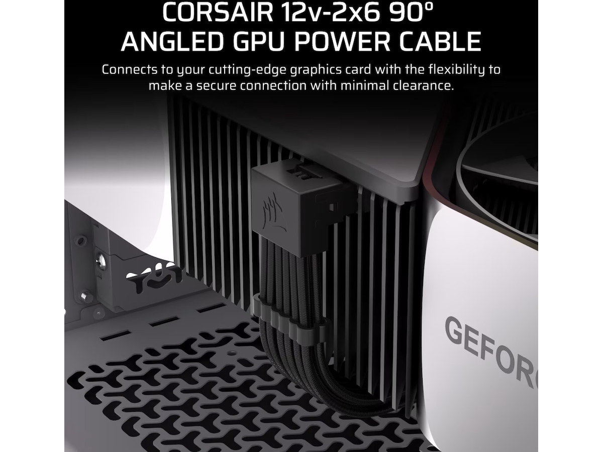 Corsair Type 4 PSU 90° 12V-2x6 Style B kabel Tilbehør