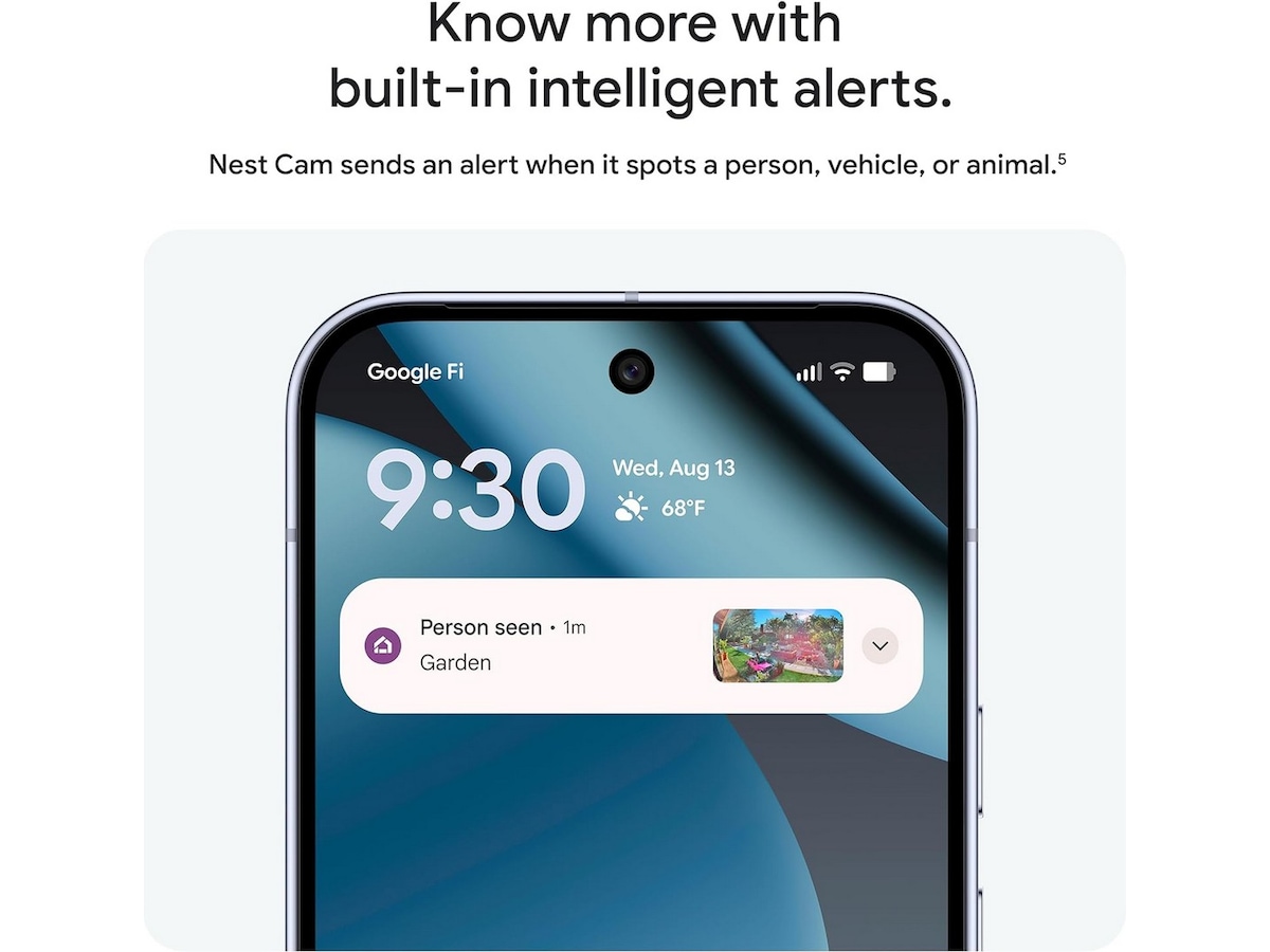 Google Nest Cam utendørs 2. gen (med ledning, hvit) Overvåkningskameraer