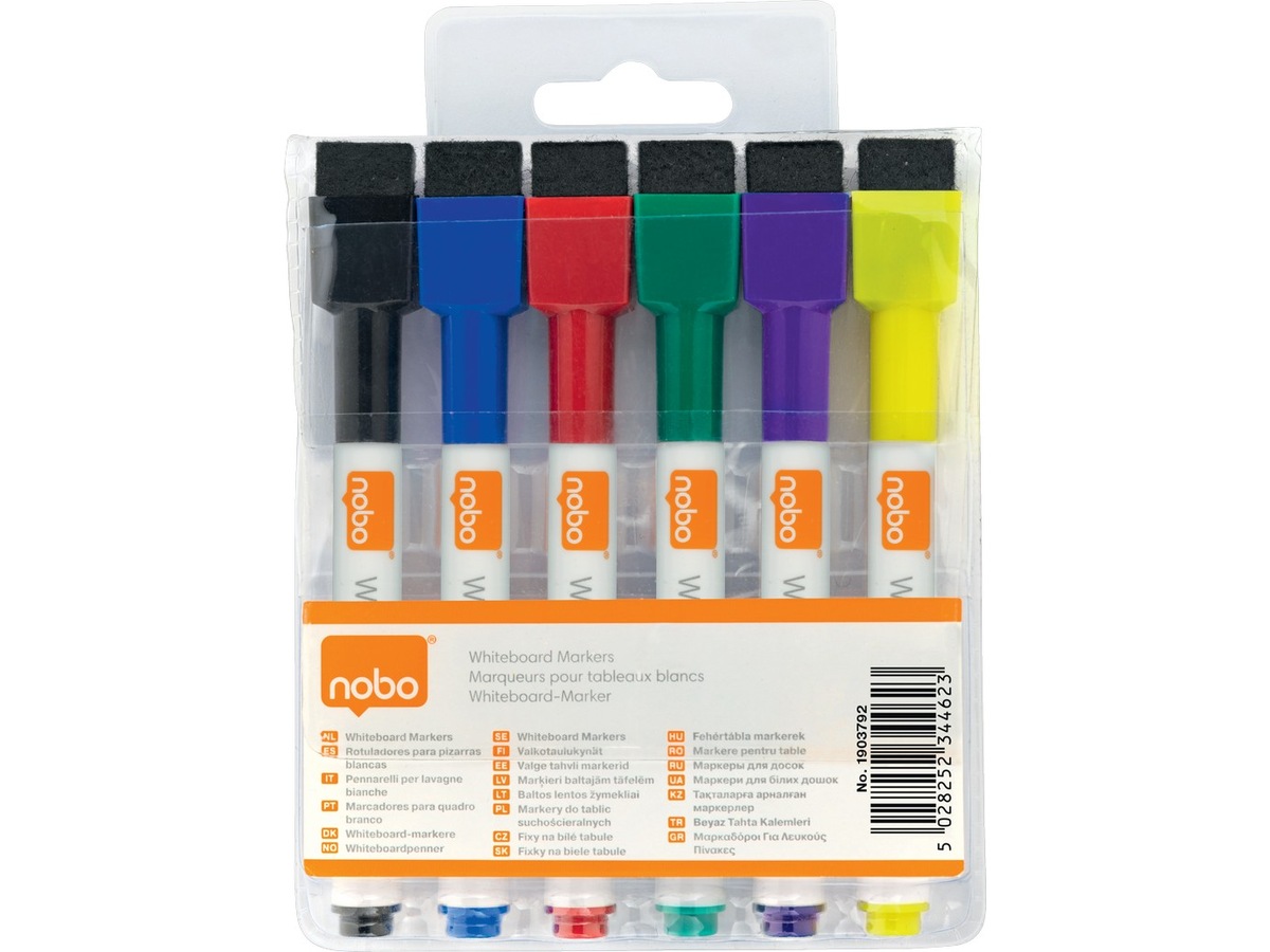 Nobo Mini Whiteboardpenner 6-pakning Whiteboardtavler