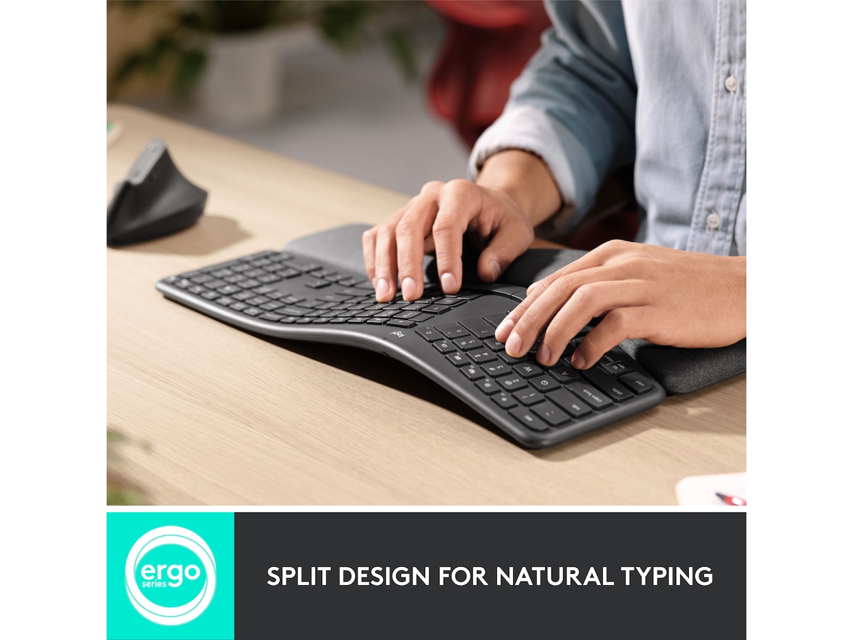 Logitech ERGO K860 Trådløs Tastatur Tastatur