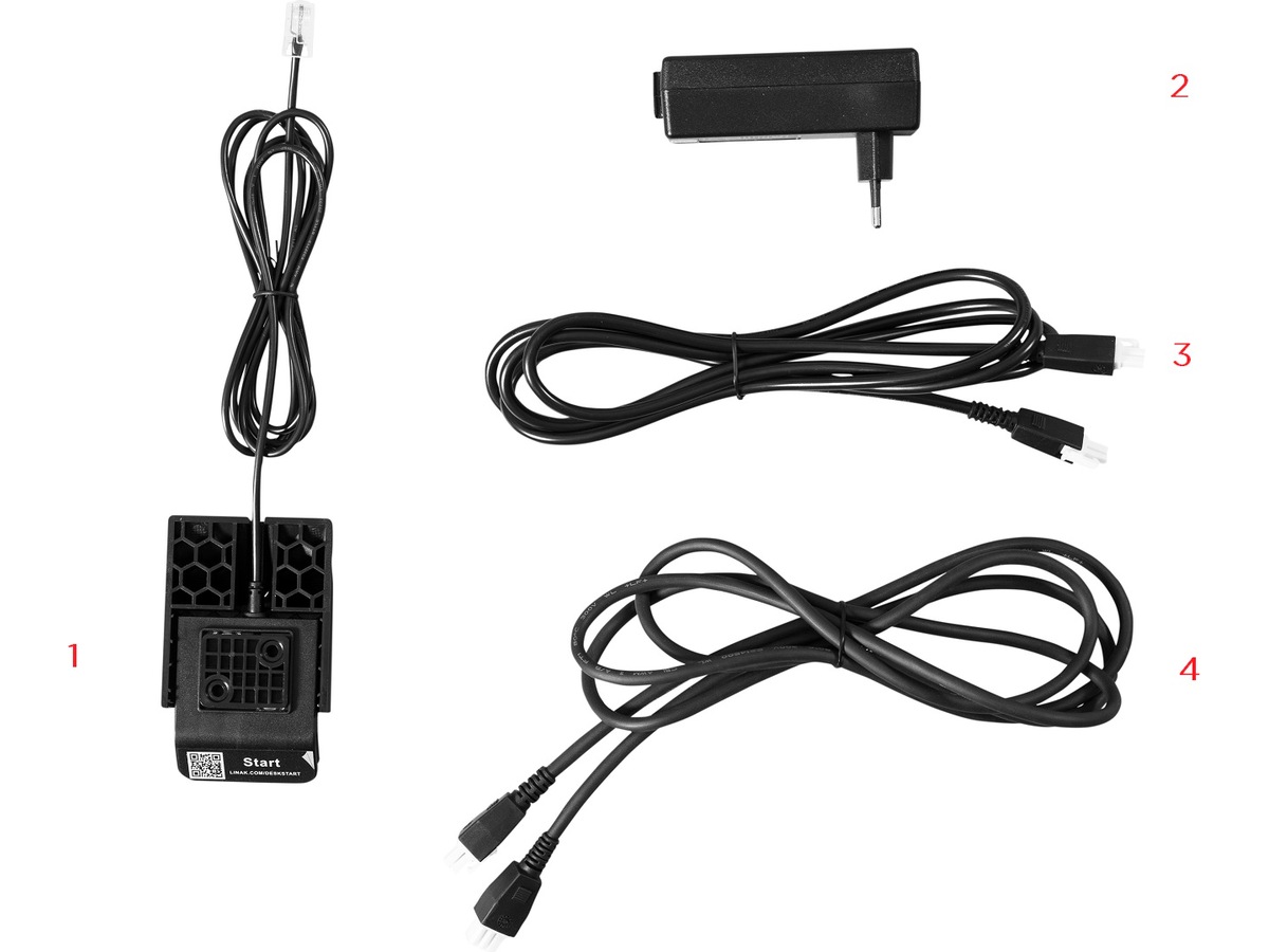 Kenson elektrisk understell - hvit Understell/bordben