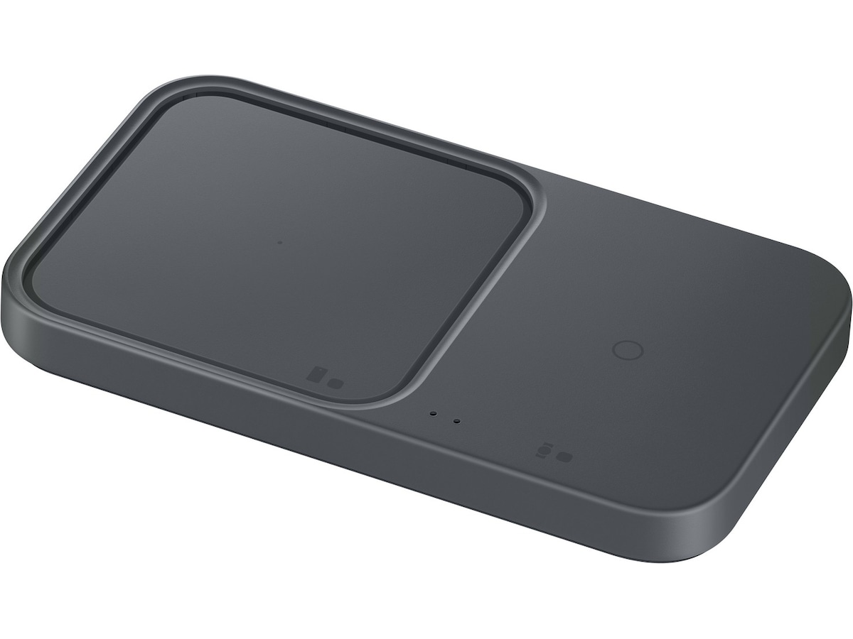 Trådløs lader Duo med kabel (sort) Trådløs lader