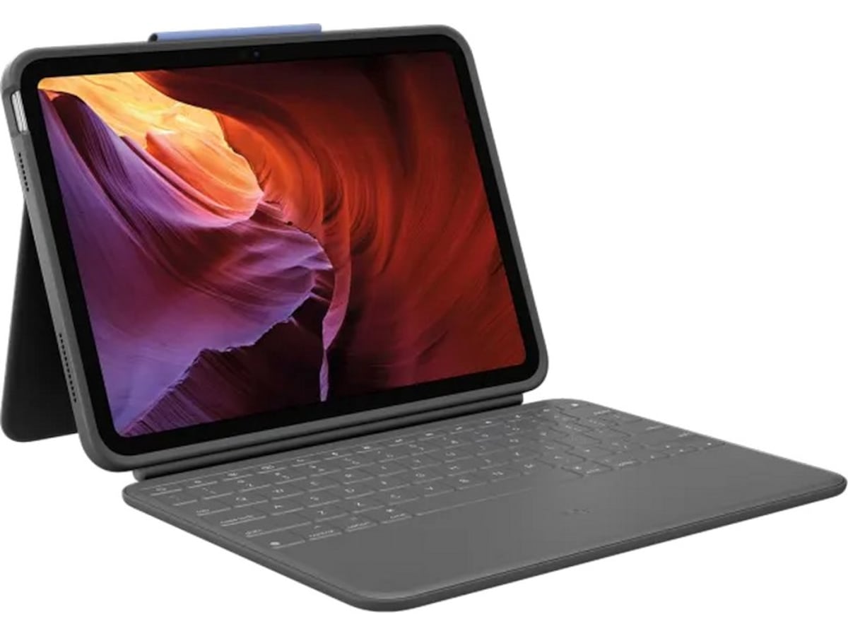 Logitech iPad 10,9" / 11" Rugged Folio Tastaturdeksel (oxford grey) Deksel til nettbrett
