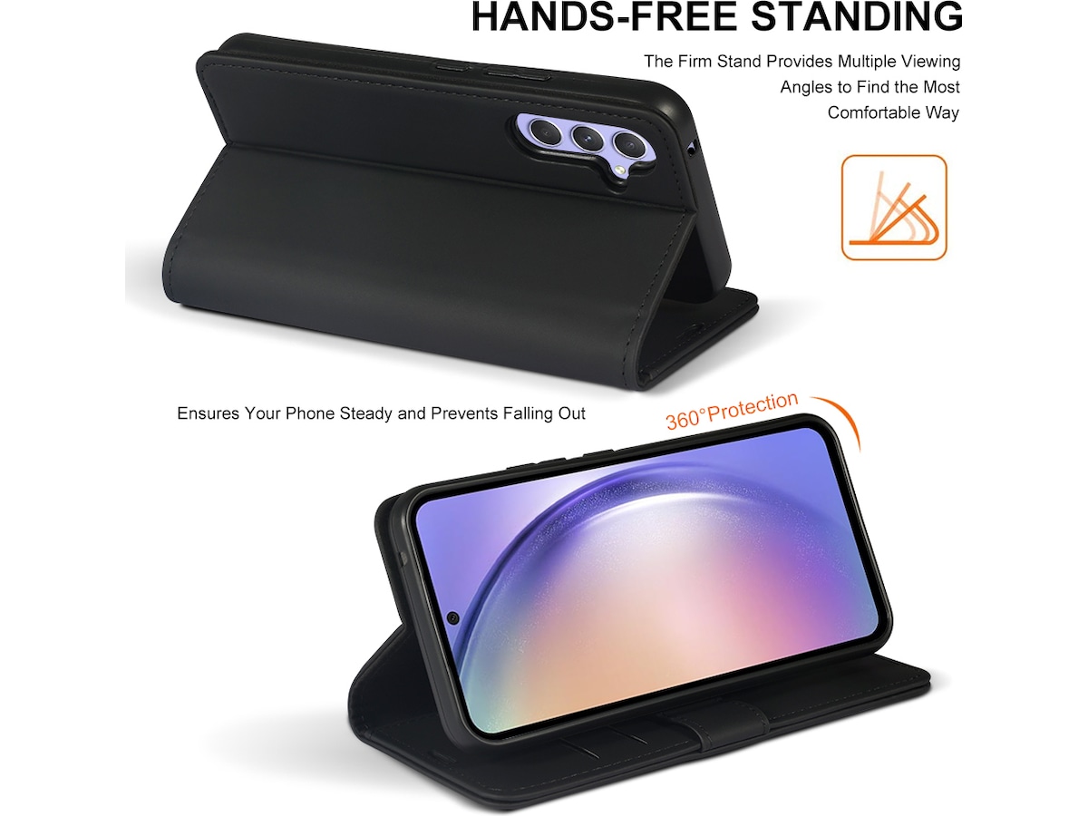 iiglo Galaxy A54 5G Lommebokdeksel (sort) Deksel til mobiltelefon