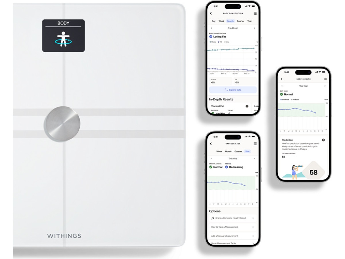 Withings Body Comp Wi-Fi smart badevekt (hvit) Badevekt