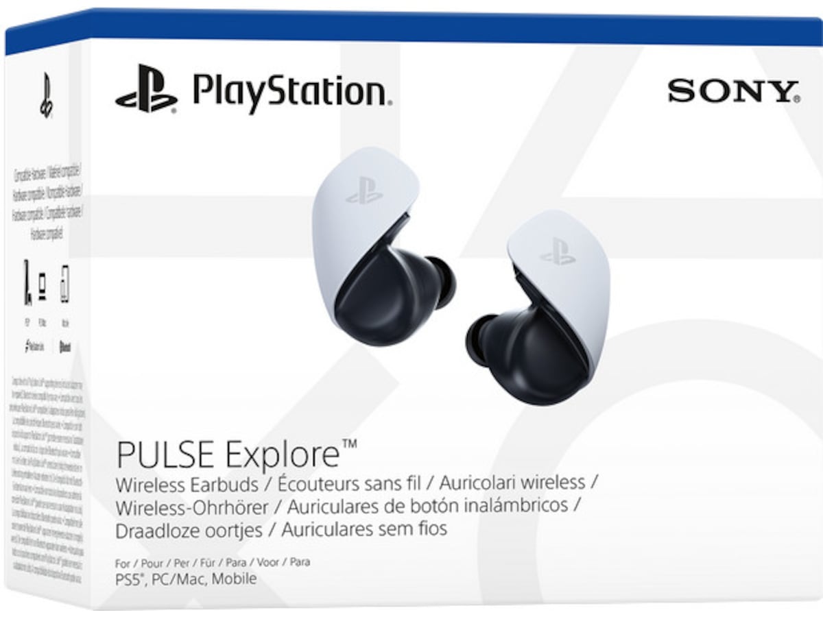 PlayStation Pulse Explore trådløse øreplugger (hvit) Gaming headset