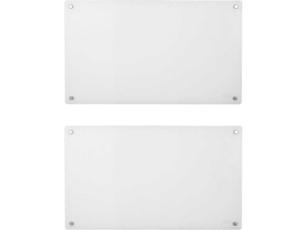Mill Glass panelovn 700W (hvit) 2-pack Panelovner