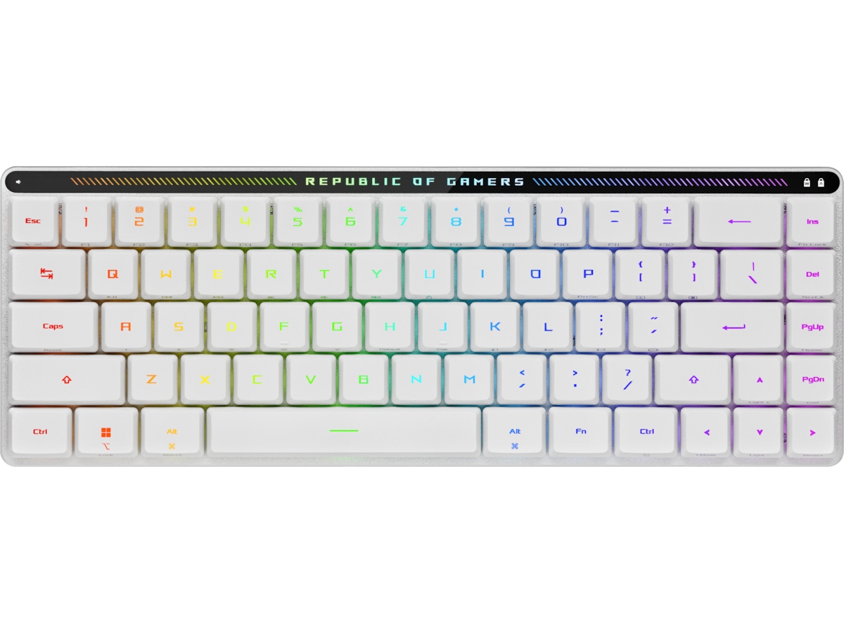 ASUS ROG Falchion RX Low Profile Optical trådløst gamingtastatur (hvit) Gamingtastatur