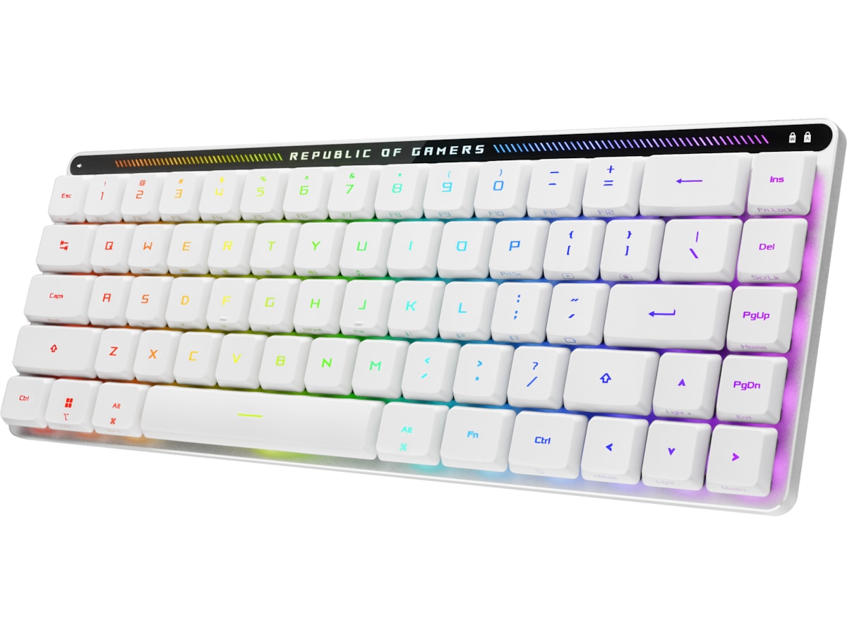 ASUS ROG Falchion RX Low Profile Optical trådløst gamingtastatur (hvit) Gamingtastatur