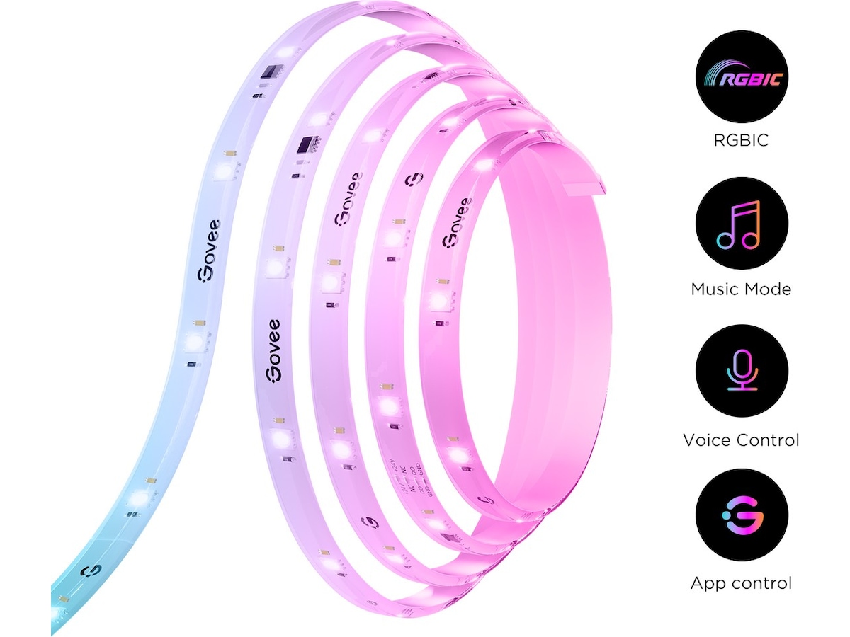 Govee RGBIC LED Lightstrip - 10 meter Led strips & underholdning