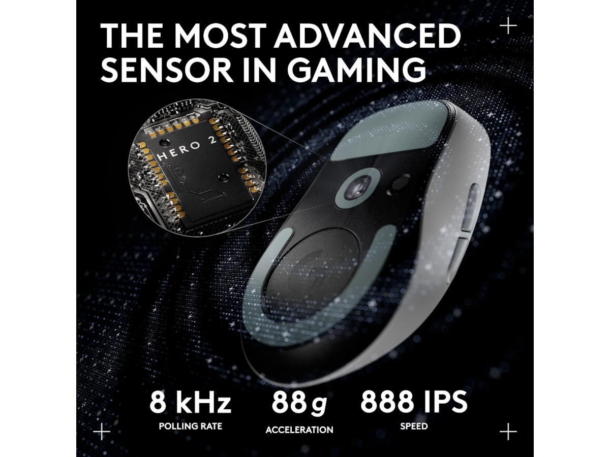 Logitech G Pro X Superlight 2 DEX trådløs gamingmus (hvit) Gamingmus