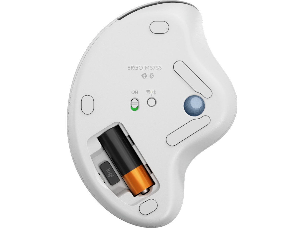 Logitech ERGO M575S Trådløs Mus Trackball (off-white) Ergonomi