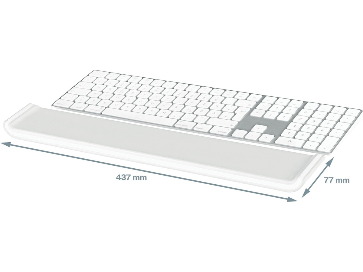 Leitz Ergo Cosy Håndleddsstøtte for tastatur (lys grå) Håndleddstøtte