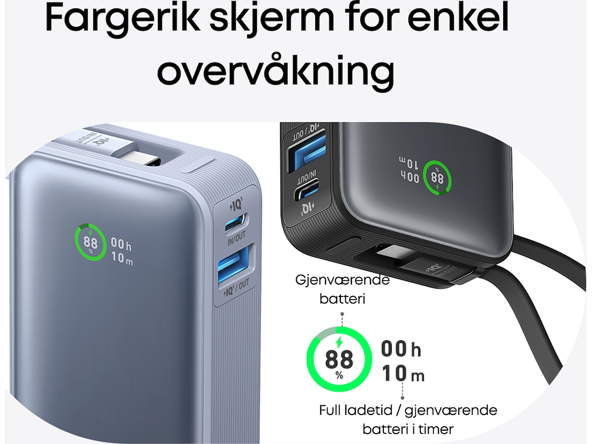 Anker 545 Nano Powerbank 10000mAh (grønn) Powerbank