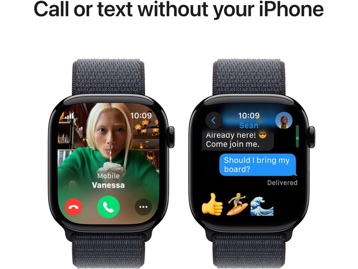 Apple Watch Series 10 46mm GPS + LTE Aluminium (gagatsvart) Smartklokker