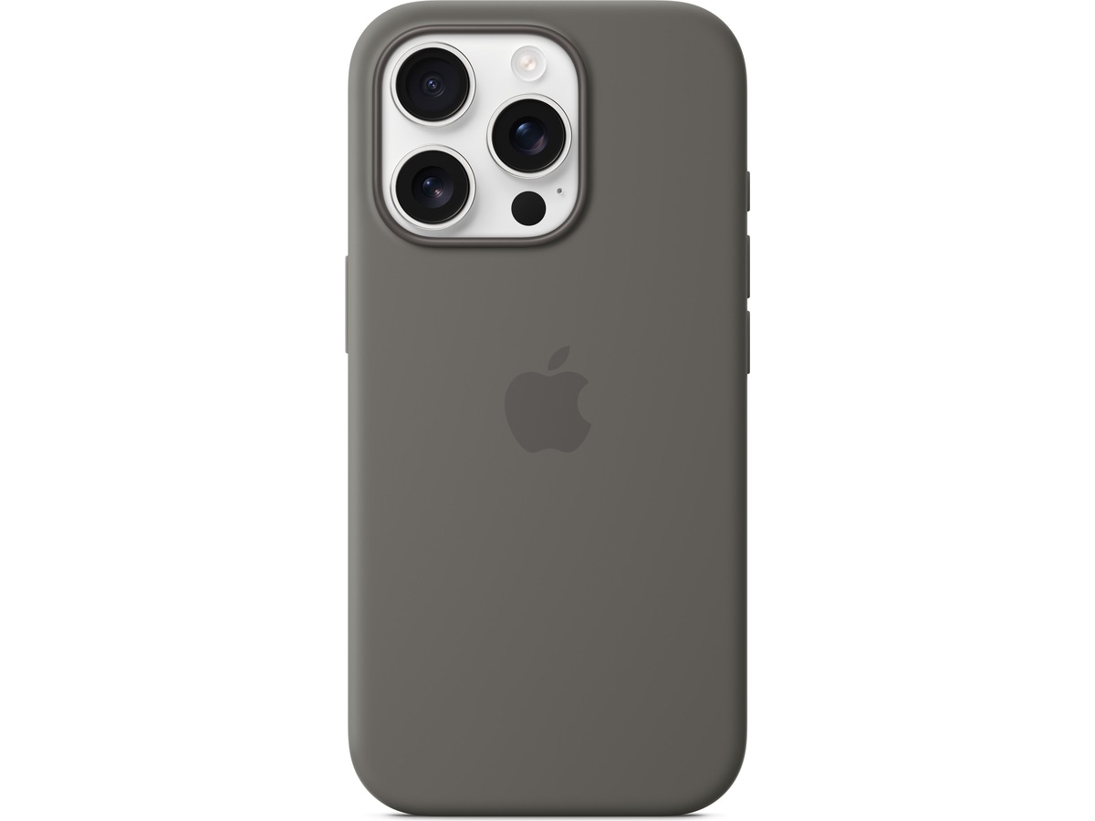 Apple iPhone 16 Pro Silikondeksel (steingrå) Deksel til mobiltelefon