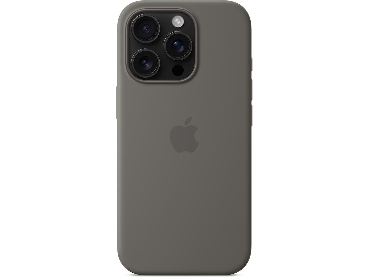 Apple iPhone 16 Pro Silikondeksel (steingrå) Deksel til mobiltelefon