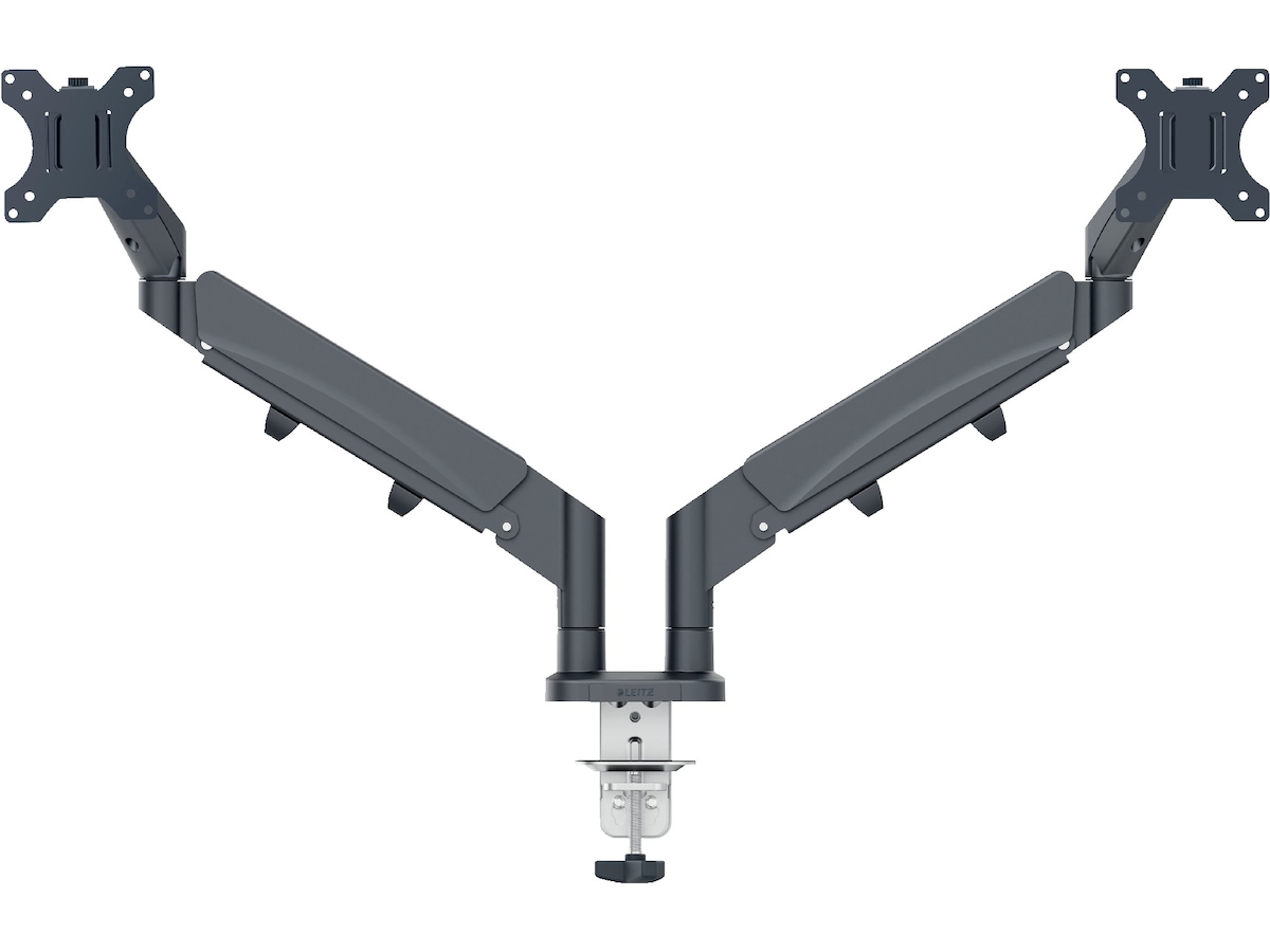 Leitz Ergo Skjermarm dobbel, plassbesparende, 17”-32” flat/buet skjerm Bord og veggfeste