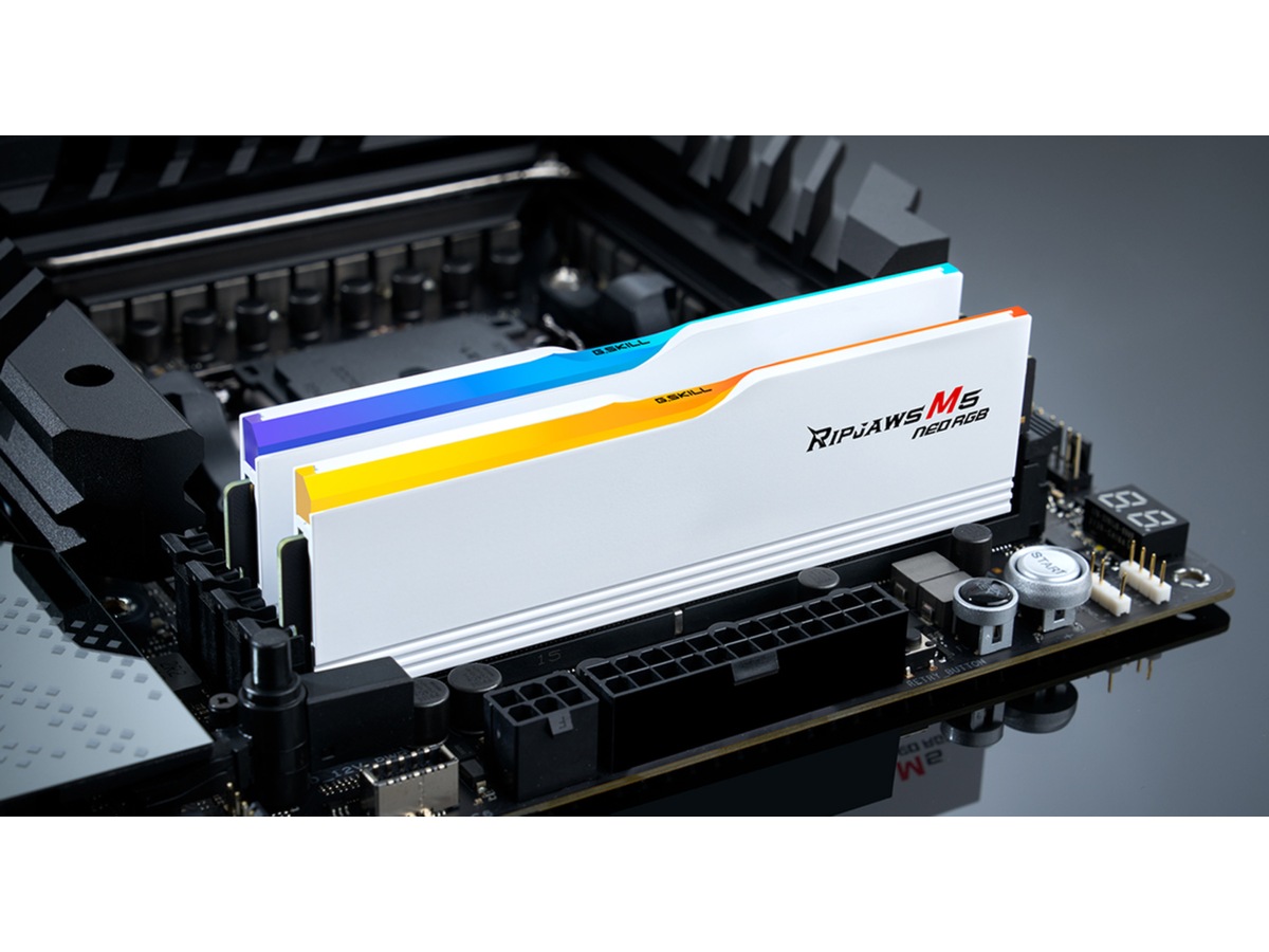 G.Skill Ripjaws M5 NEO 6000MHz DDR5 64GB RGB (hvit) Minnebrikker