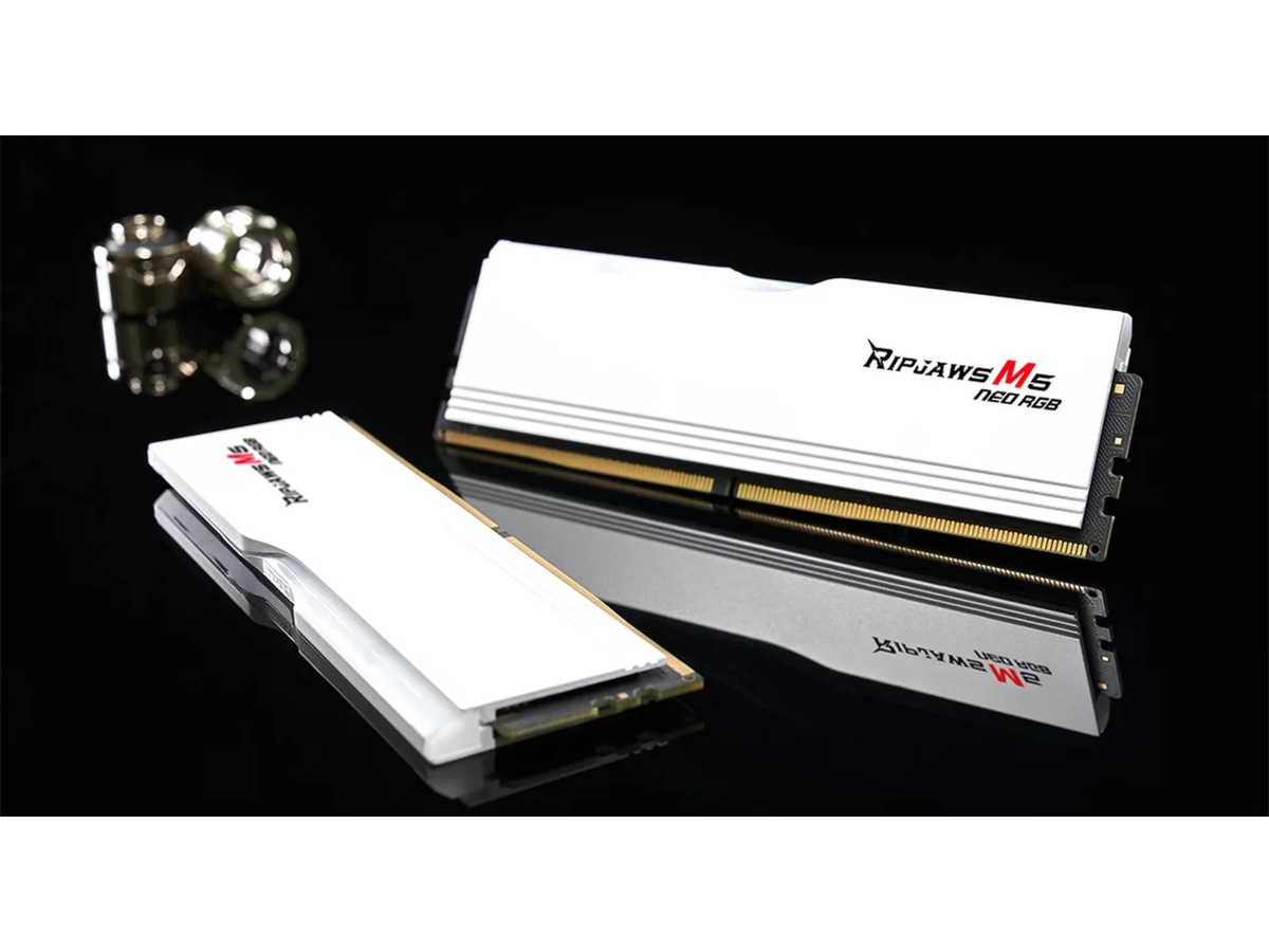 G.Skill Ripjaws M5 NEO 6000MHz DDR5 64GB RGB (hvit) Minnebrikker