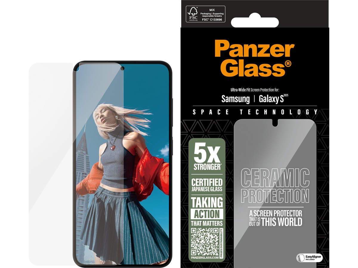 PanzerGlass Galaxy S25 Ceramic Skjermbeskytter Skjermbeskyttelse