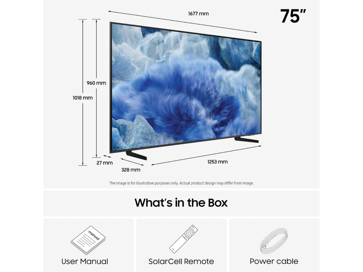 Samsung 75" Q8FA QLED 4K Smart TV (2025) 70 - 79 tommer TV