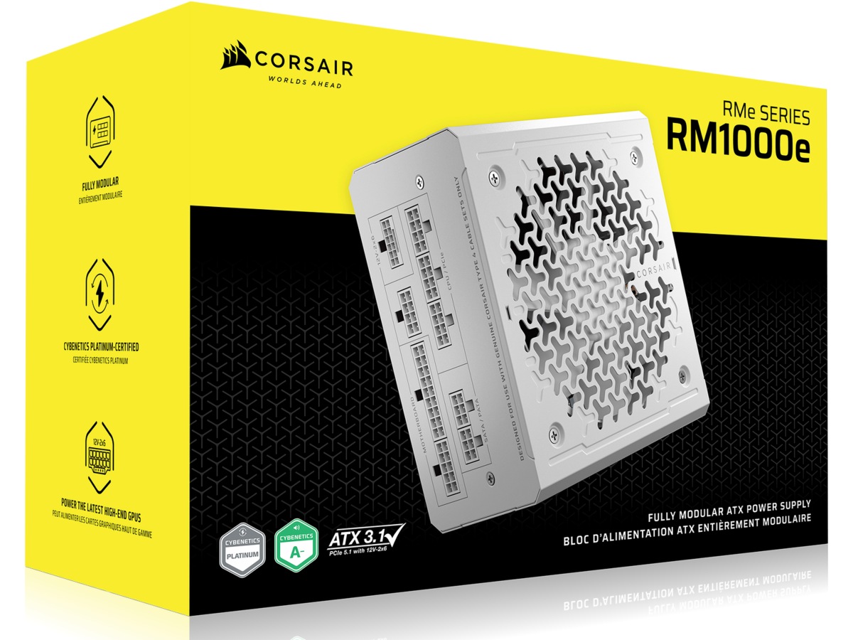Corsair RMe Series RM1000e PSU (hvit) Enheter