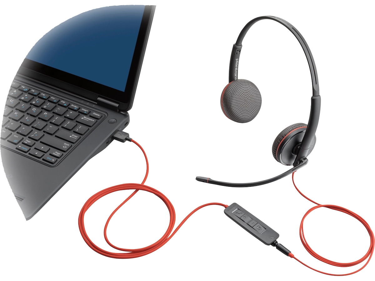 Poly Blackwire 3225 Stereo USB-C hodesett Hodesett, kablet