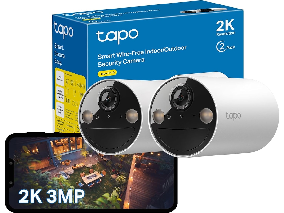 TP-Link Tapo C410 utendørs overvåkningskamera 2-pakning Overvåkningskameraer