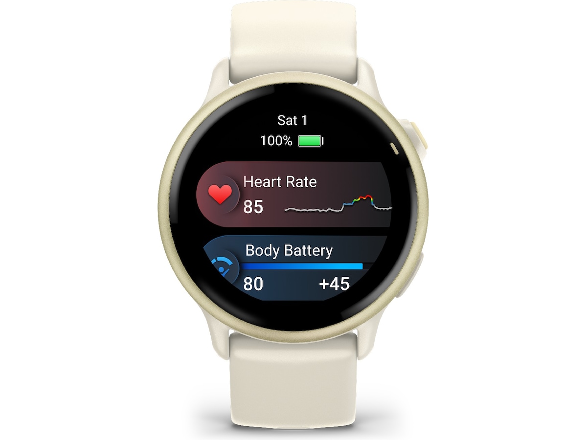 Garmin Vivoactive 6 AMOLED 42mm GPS (bone/lunar gold) Smartklokker