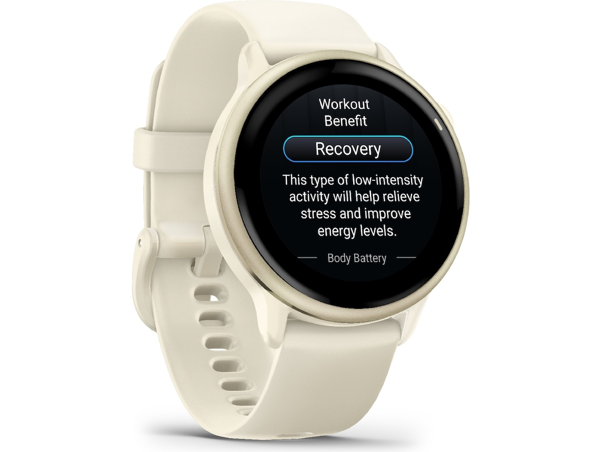 Garmin Vivoactive 6 AMOLED 42mm GPS (bone/lunar gold) Smartklokker