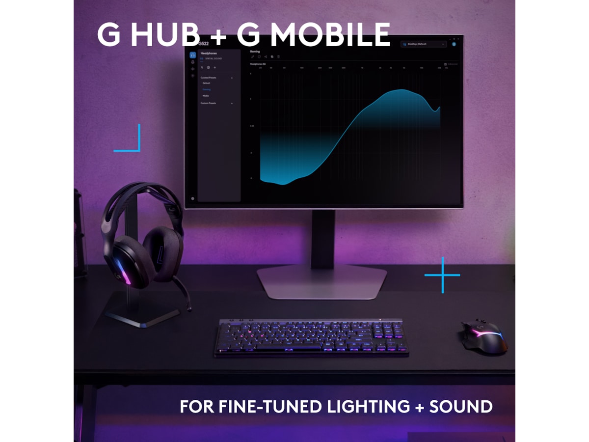 Logitech G522 Lightspeed trådløst gaming-headset (svart) Gaming headset
